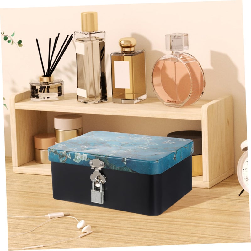 Tinplate Box With Lock Metal Storage Case For Jewelry Candy Office Supplies Organizer - Image 5