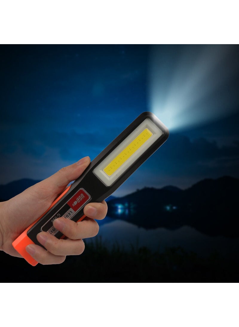 Tarez مصباح يدوي مغناطيسي ميكانيكي G-998 LED Xpe+Cob قابل للشحن 3 أوضاع تخييم طوارئ تحذيري  - Image 5