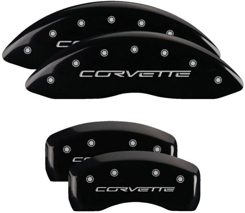 MGP Caliper Covers 13008SCV6BK for Chevrolet Corvette - Black