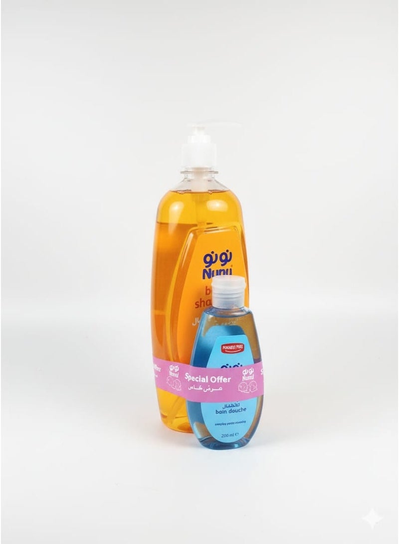 نونو شامبو أطفال 1 لتر + سائل استحمام 200 مل (مجانا)