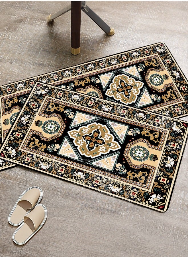 2 PCS Kitchen Floor Mats Rugs Set, Cushion Floor Carpet, Waterproof, Oil Resistant and Anti-Fatigue PU Standing Mat for Kitchen, Floor, Office, Sink, Laundry 45*75CM+45*120CM - Image 1