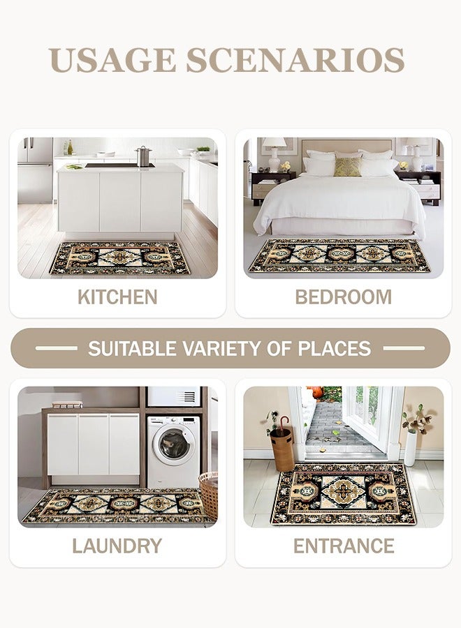 2 PCS Kitchen Floor Mats Rugs Set, Cushion Floor Carpet, Waterproof, Oil Resistant and Anti-Fatigue PU Standing Mat for Kitchen, Floor, Office, Sink, Laundry 45*75CM+45*120CM - Image 3