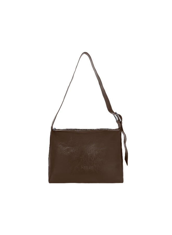 Foska Elegant Women's Bag - dark brown, Crossbody & ShoulderExport to Sheets - 34.5x25.5 cm - Image 1