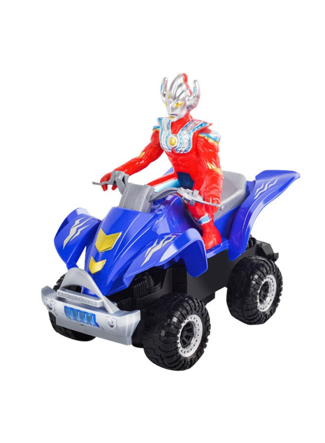 [Shop Selling] Ultraman Stunt Motorcycle Four-wheel Cross-country Electric Universal Walking Rotating Degas Beach-Color:Blue-Scale:Ordinary Battery Model  - Image 2