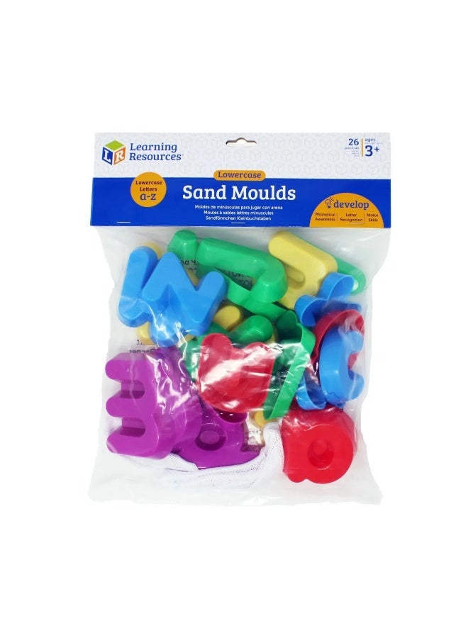Learning Resources Sand Moulds, Lowercase Alphabet, Set Of 26, Early Literacy & Fine Motor Skills Toy, Tactile Learning, Includes Mesh Storage Bag, Ages 3+ - Image 5