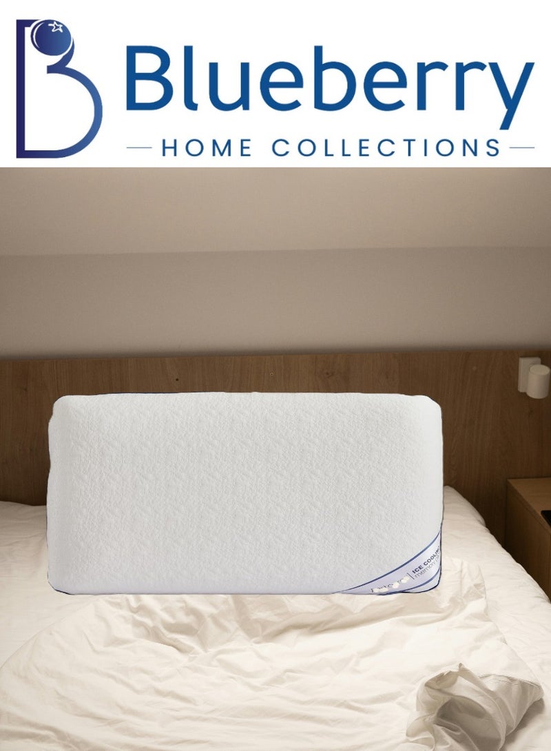 Blueberry وسادة ميموري فوم مريحة بتقنية التبريد وقابلة للإزالة - 60x40x13 سم - Image 1
