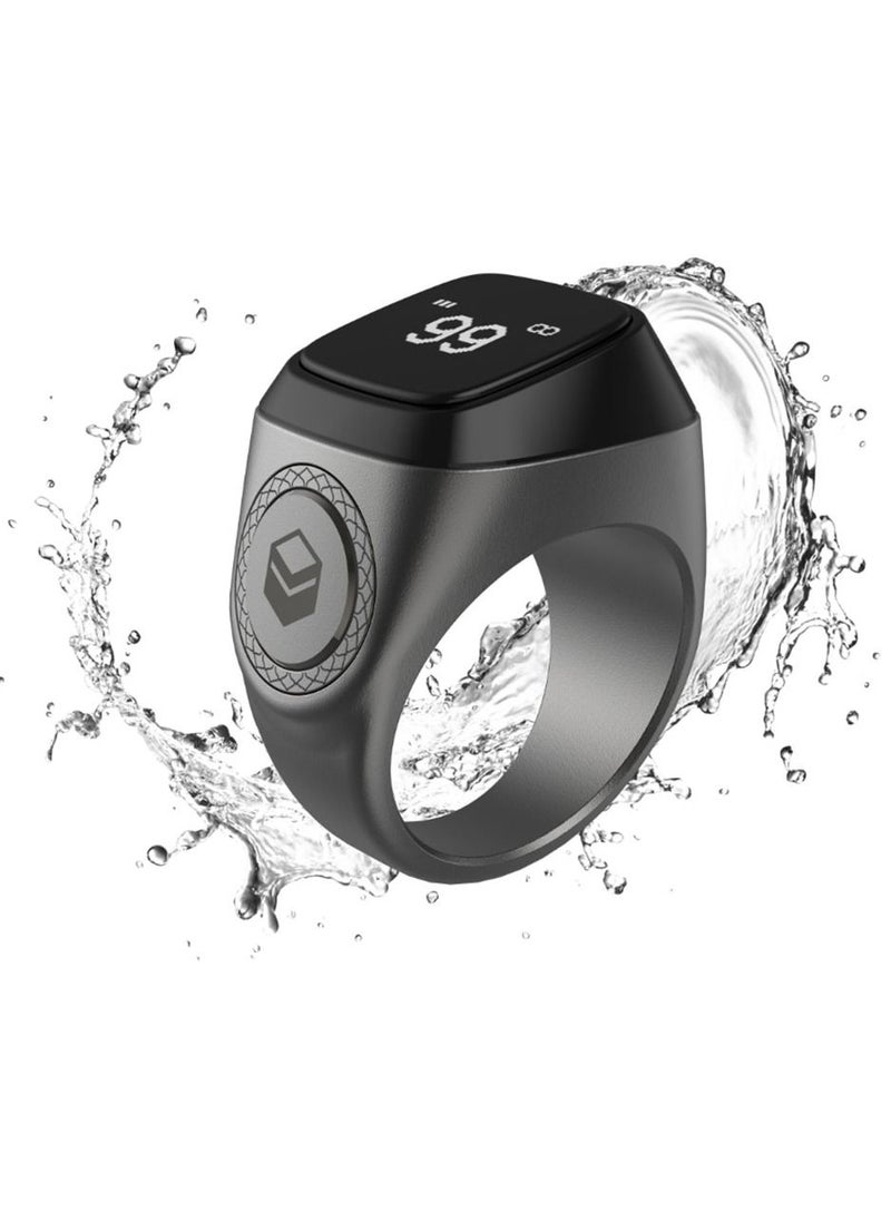 iQIBLA Smart Tasbih Zikr Metal Ring 18MM Graphite  - Image 2