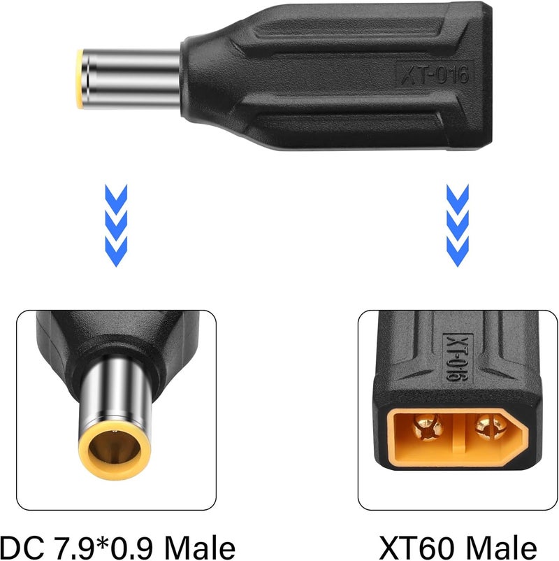 SinLoon 2 Pack XT60 to DC7909 Adapter XT60 to DC 79mm X 09mm Wireless for TS100 Soldering Iron FPV Monitor PowerDrone XT016 - Image 2