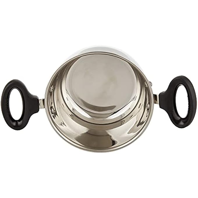 ريحني قاع SS حثي Caserole Dia 160 مم 17L مع غطاء زجاجي مقبض أسود من الباكليت على جانبين Csi003 Cylcsi003Mur - Image 3