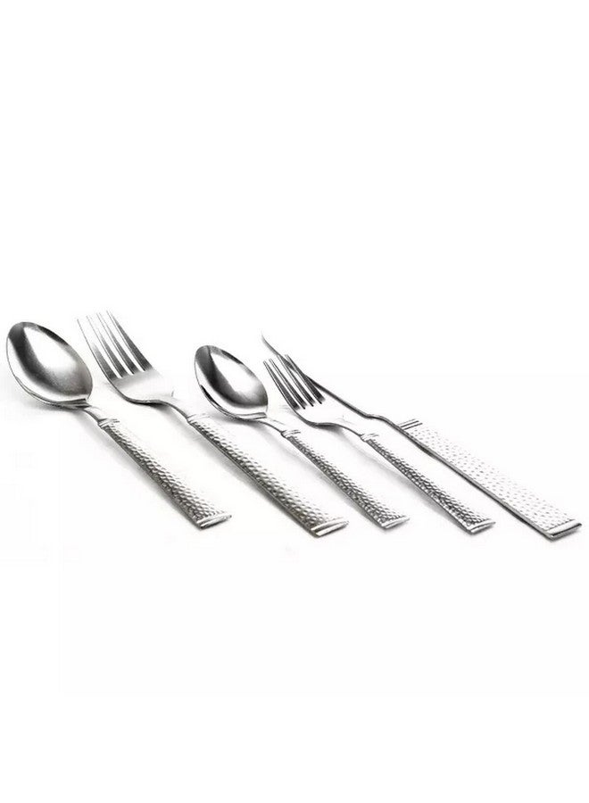 جيبسون طقم أدوات مائدة من الفولاذ المقاوم للصدأ آمن للغسل في غسالة الأطباق مكون من  قطعة فضي - Image 4