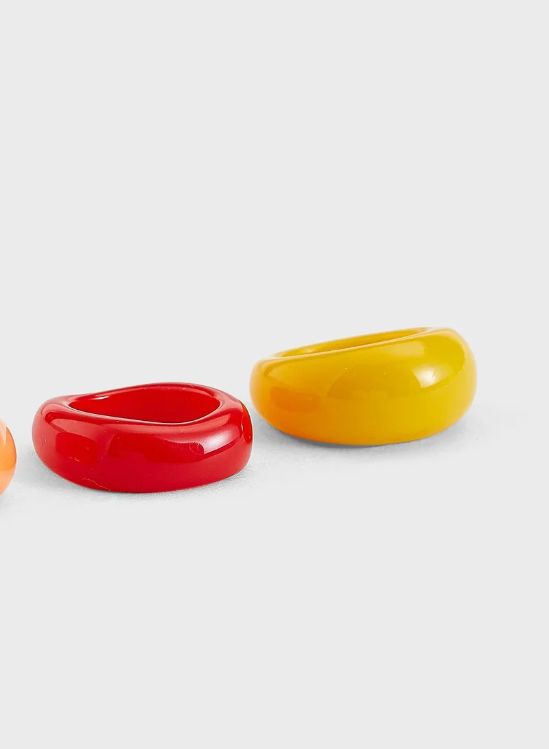 Ginger 3 Pack Plastic Rings Set
