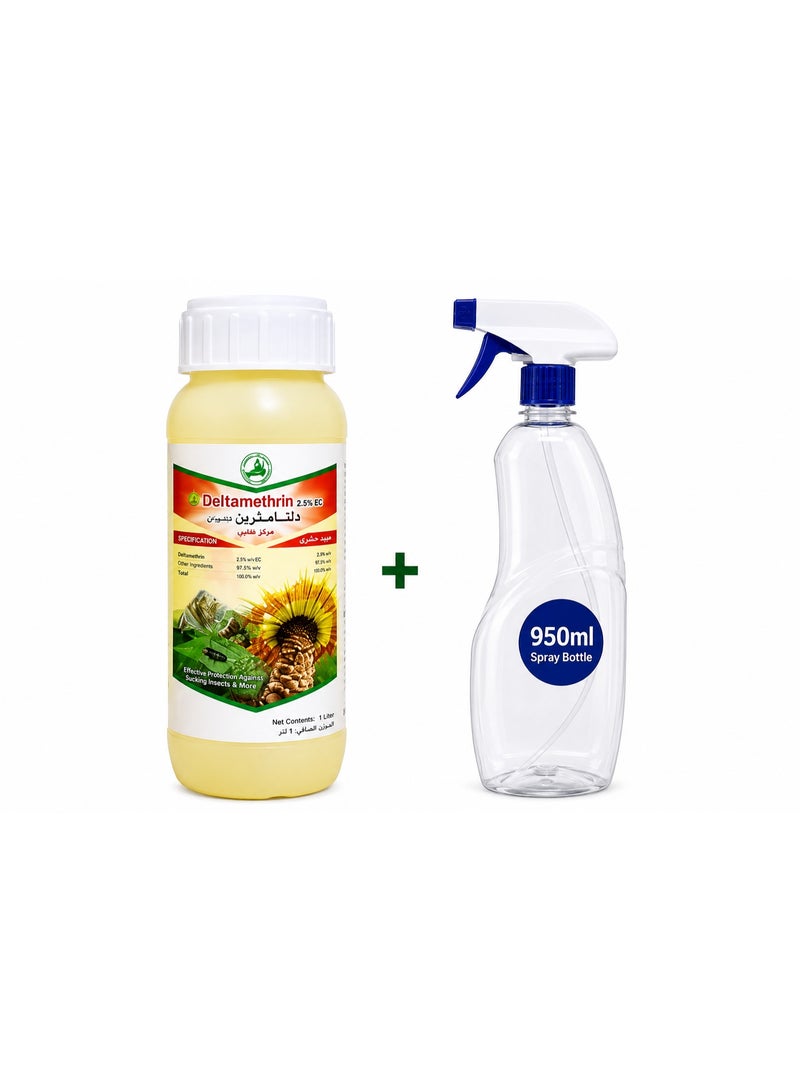 VAPCO Deltamethrin Insecticide 250ml + 950ml Refillable Spray Bottle – Broad-Spectrum Garden & Agricultural Pest Control - Image 1