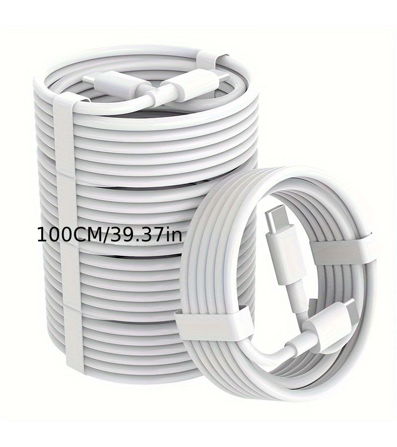 5 قطع كابل شحن سريع من USB-C إلى USB-C بقدرة 20 واط مع مزامنة بيانات عالية السرعة متوافقة مع أجهزة USB-C - Image 4