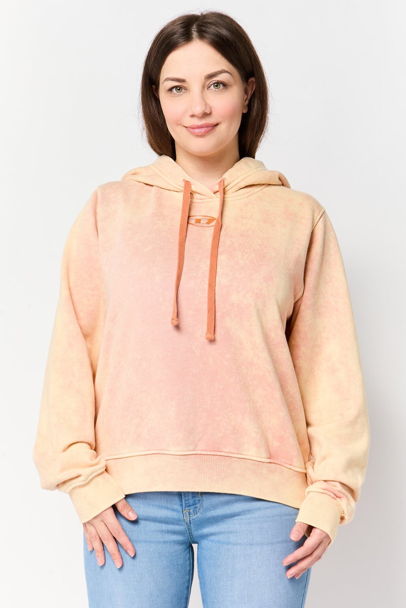 DIESEL Women Brand Logo Long Sleeve Hoodie, Multicolor - Image 1