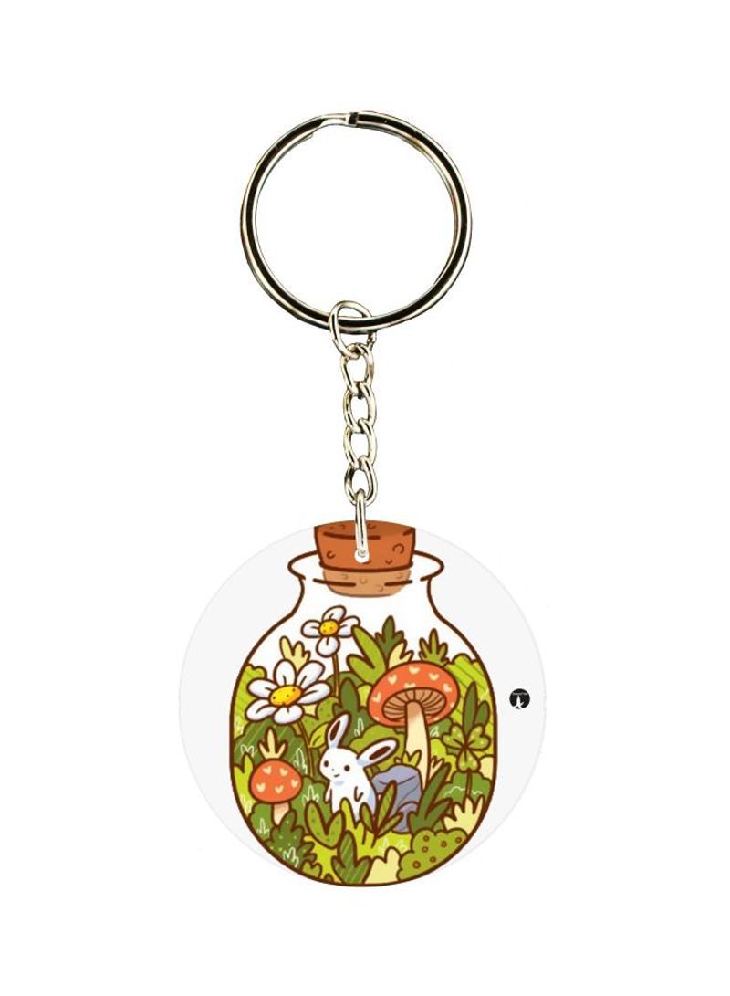Cartoon Printed Dual Sided Keychain