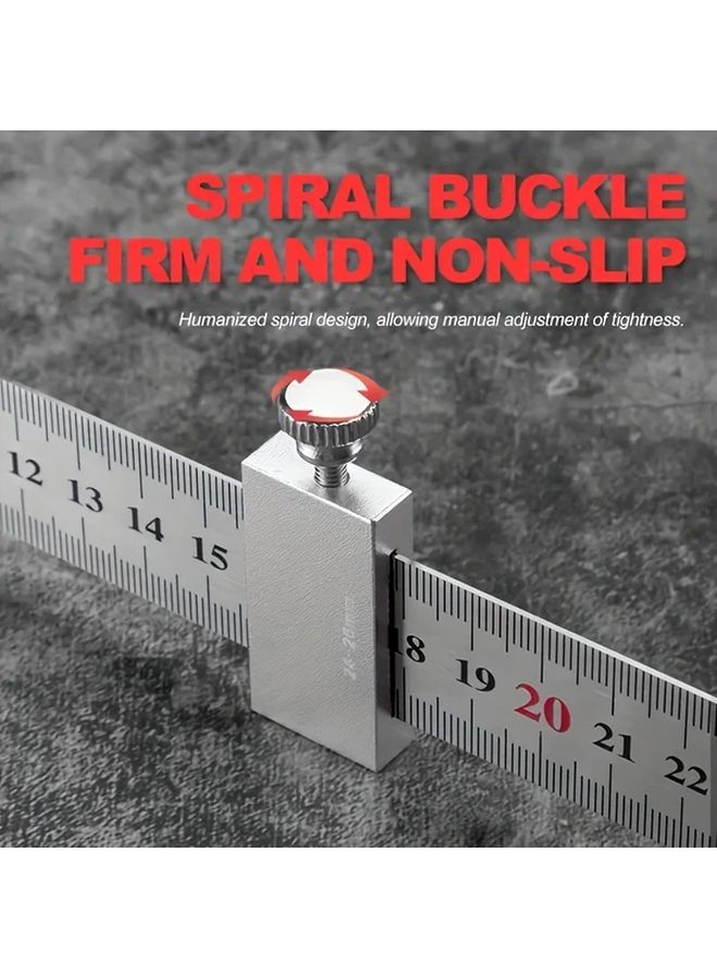 11.81 Inch Ruler Positioning Block Metal Scriber Woodworking Line Marker Limiter - Image 2