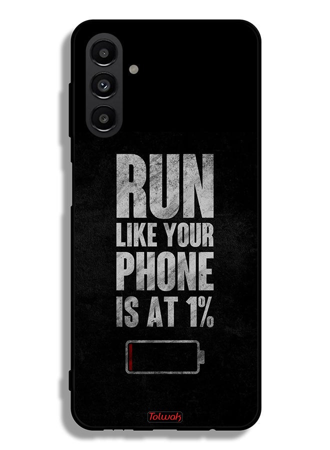Tolwak Samsung Galaxy A04s Protective Case Cover Run Like Your Phone Is At 1 Percent - Image 1