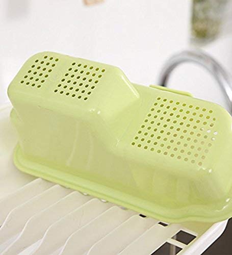 Whitecloud TRANSFORMING HOMES Whitecloud TRANSFORMING HOMES® Kitchen Dish Drainer Rack Plastic 2 Layer Kitchen Organizer Sink Dish - Cutlery Drying Organizer Drainer Drying Kitchen Storage Rack (ITN-225) Multicolor  - Image 5
