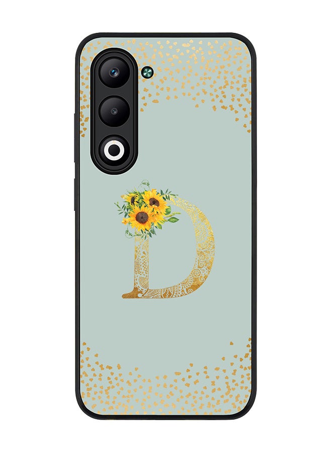 Stylizedd For Oppo A5 5G / A5 4G Case,Slim fit Camera Protection, Shockproof Thin Phone cover  - Custom Floral Monogram - D  (Light Grey )