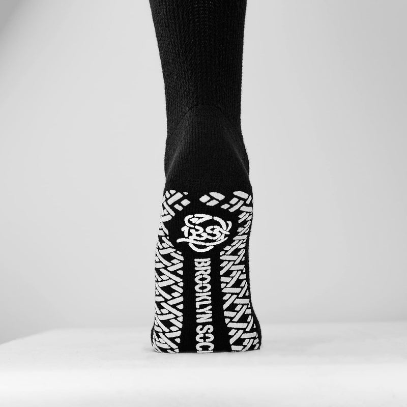 Brooklyn Socks 4 Pairs of NonSkid OverTheCalf Diabetic Cotton Socks with Non Binding Top Black Fits US Mens Shoe size 912 - Image 4