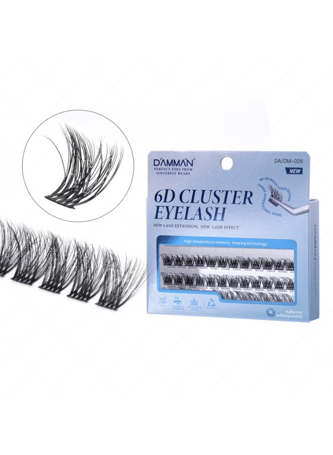D'AMMA'N 6D Natural Individual Lashes – Easy DIY Lash Extensions for Beginners, Soft Lightweight & Natural Effect - Image 1