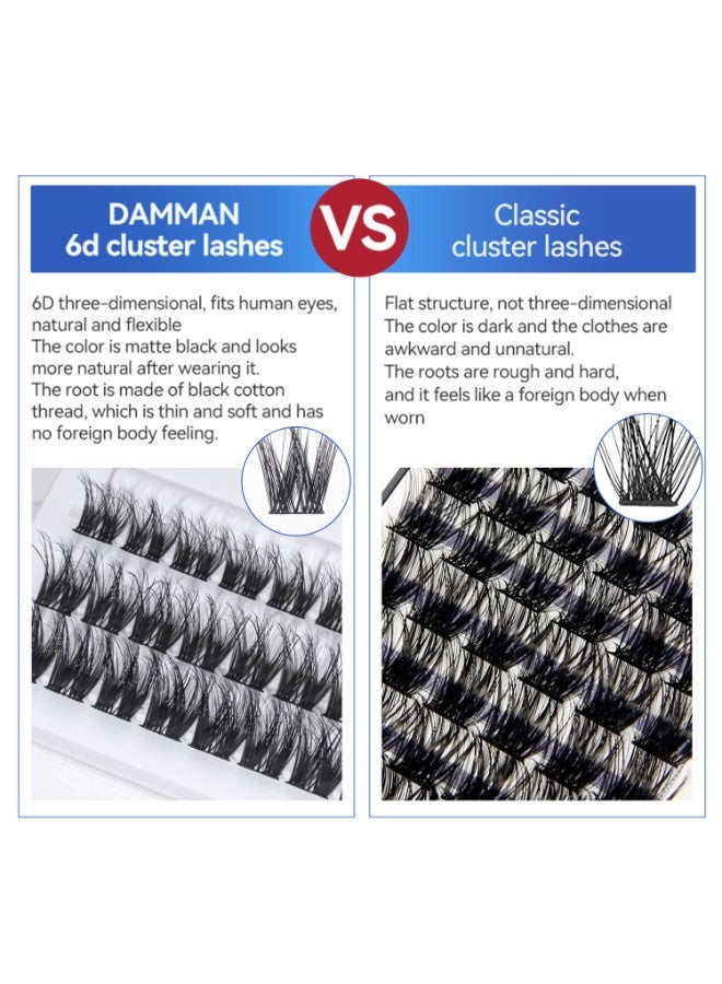 D'AMMA'N 6D Natural Individual Lashes – Easy DIY Lash Extensions for Beginners, Soft Lightweight & Natural Effect - Image 3