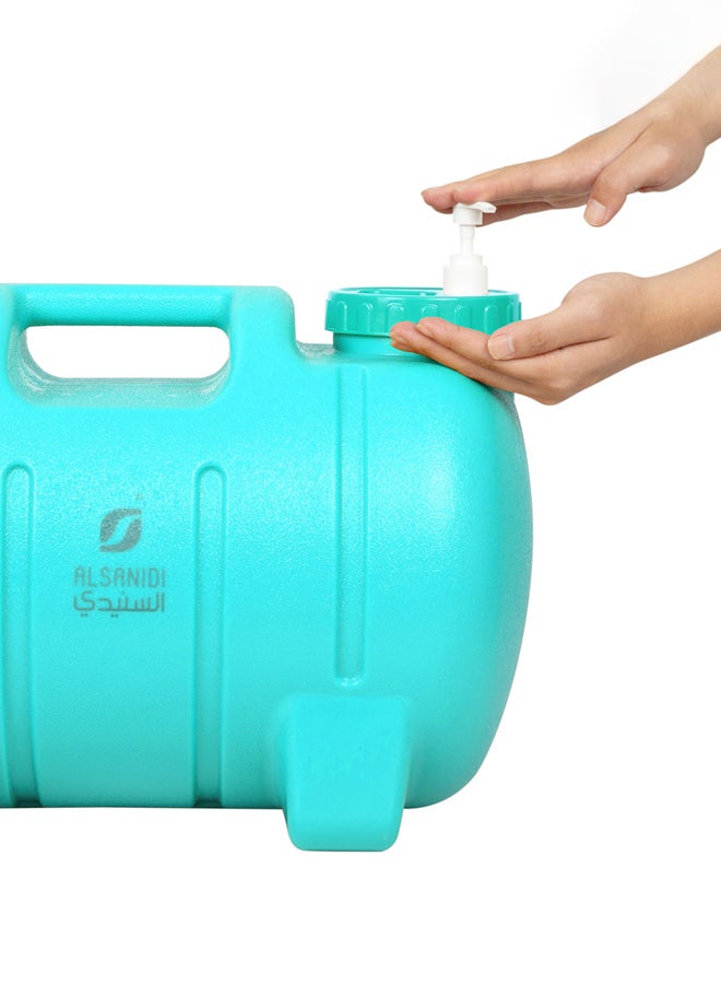 AL SANIDI Water Gallon, 3 in 1 Plastic Jug, turquoise, 30 Liter Capacity - Large Capacity, Easy to Carry, Suitable for Multiple Uses. - Image 3