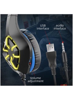 CARONIC Gaming Headset For PS4 PC Xbox One Controller Noise Cancelling Over Ear Headphones With Mic LED Light Bass Surround Soft Earmuffs For Laptop Mac Nintendo Switch Games  - Image 4