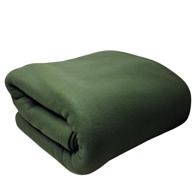 MAMRAJ 300 GSM Special for Heavy Winter Plain Light Weight Polar Fleece Blanket for Single Bed [ 60x90] (Green) - Image 5