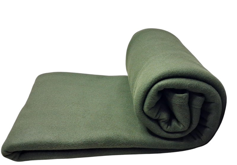 MAMRAJ 300 GSM Special for Heavy Winter Plain Light Weight Polar Fleece Blanket for Single Bed [ 60x90] (Green) - Image 2