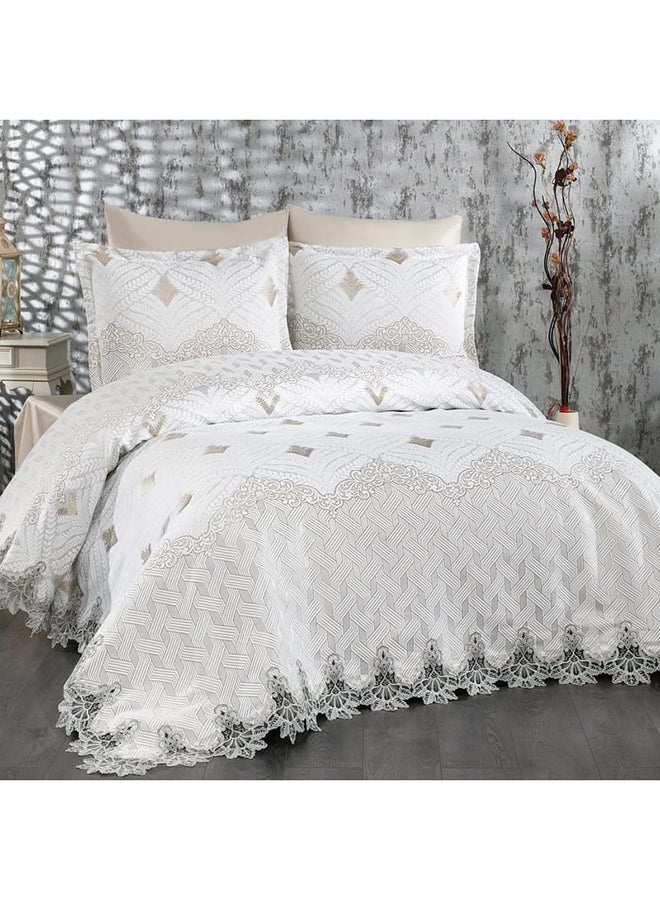 كرز لنن فيونا | غطاء سرير عرايسي 6 قطع - Image 1