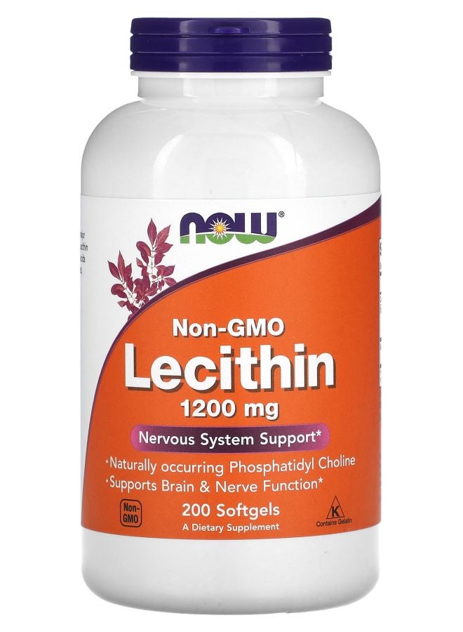 now Non-GMO Lecithin 1200 mg 200 Softgels