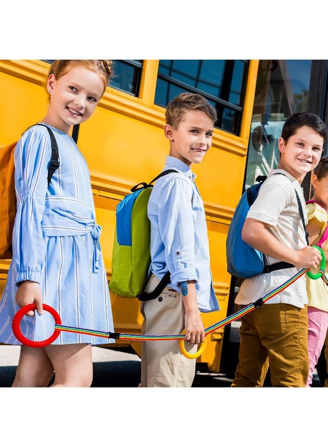 Shappy 6 Pcs Walking Rope for Preschool with Handles Preschool Rope for Walking in Line Colorful Outdoor Safety Daycare Rope for Kids Children Toddlers Schools Teachers Kindergarten(Red Yellow Green) - Image 4