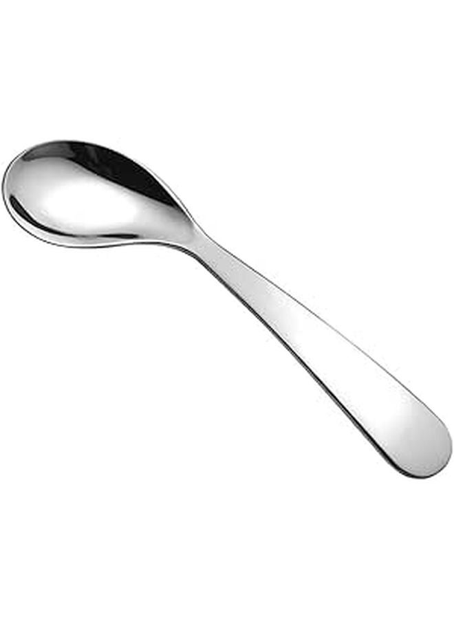 2 Pcs Baby Self Feeding Spoons Bending Design Soft Safe Smooth Edges Mealtime Practice - Image 1