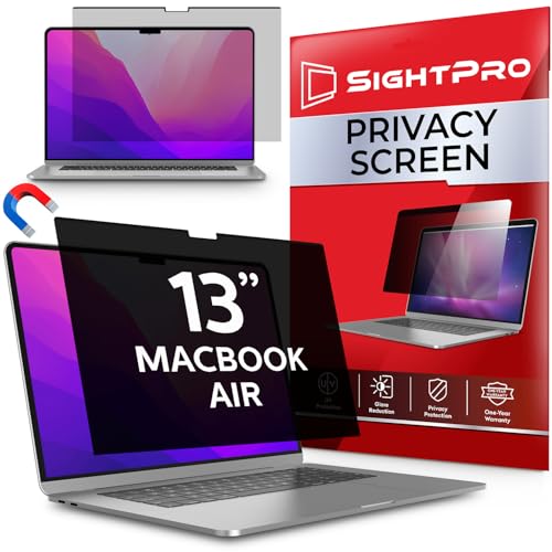 SightPro Magnetic Privacy Screen for MacBook Air 13 Inch (2018, 2019, 2020, 2021, M1) Removable Laptop Privacy Filter Shield and Protector - Image 1
