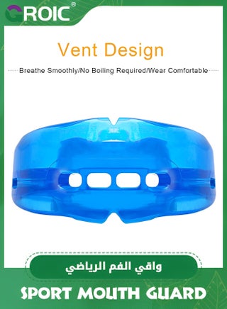 2 Pack Silicone Mouthguards with Case, Sport Mouth Guards Mouthguard Gum Guard, Mouthguard Slim Fit for Boxing, Basketball, Hockey, Soccer - view 4