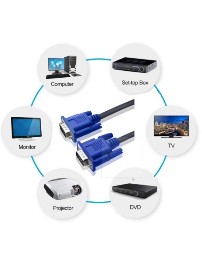 Haing HD15 Male to Male VGA Video Cable for TV Computer Monitor 3METER - Image 2