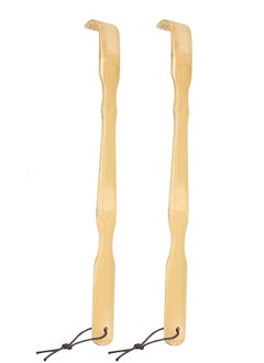General 2 Pack Wooden Bamboo Back Scratcher, 17 Inch Long Handle Back Scratchers for Adults Men Women, with Beautiful Gift Packaging  - Image 1