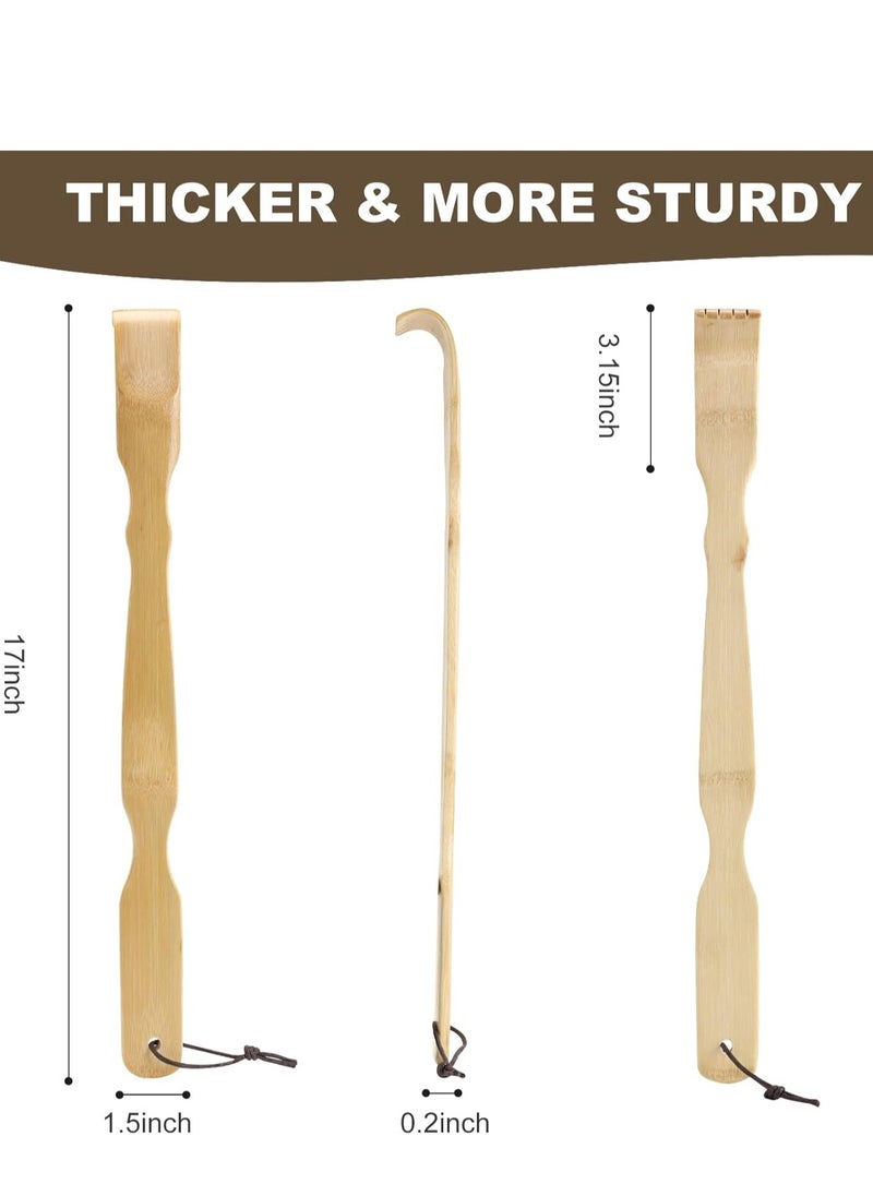 General 2 Pack Wooden Bamboo Back Scratcher, 17 Inch Long Handle Back Scratchers for Adults Men Women, with Beautiful Gift Packaging  - Image 2