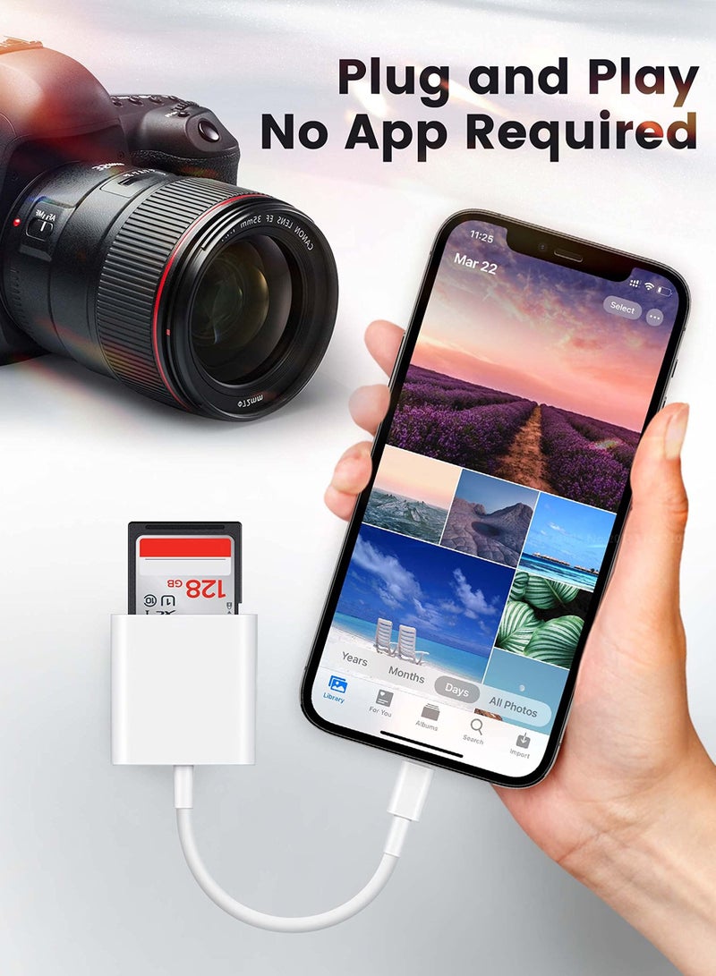 KASTWAVE SD Card Reader for iPhone/iPad, Micro SD Card Reader with Dual Slots Compatible with iPhone  - Image 5