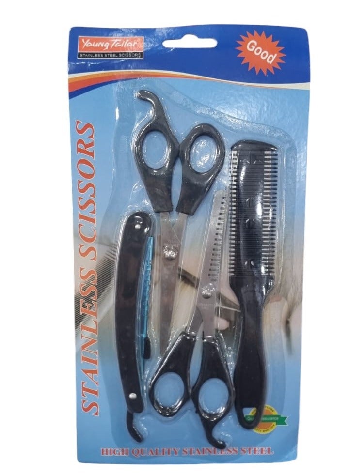 يونغ تيلور مجموعة تشذيب الشعر واللحية للعناية بالجسم مكونة من 4 قطع