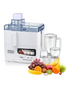 sokany 4-In-1 Food Processor,Multifunction with Juicer, Grinder, Multifunctional Blender,1.5 L 800 W SK-4008,White  - Image 1