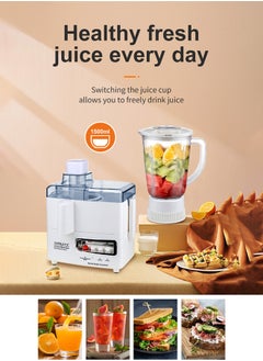 sokany 4-In-1 Food Processor,Multifunction with Juicer, Grinder, Multifunctional Blender,1.5 L 800 W SK-4008,White  - Image 4