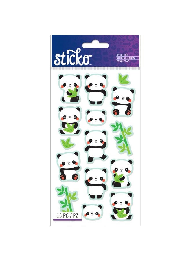 Classic Rolly Polly Panda Stickers