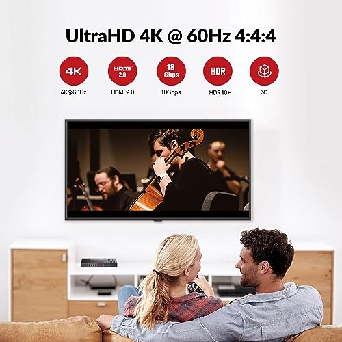 v AV Access AV Access HDBaseT 4K HDMI Extender Over Cat5e/6/6a/7 4K@60Hz 130ft, 1080P@60Hz 230ft, HDR10+, HDMI 2.0 YUV4:4:4, UltraHD, HDCP 2.2, 18Gbps, Plug & Play, IR Return & PoE, Smart EDID(4KEX70-H2) - Image 3