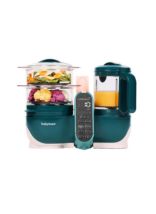 babymoov - Nutribaby(+) 6 - In - 1 Multi - Purpose Baby Food Processor, Steam Cooker, Multi - Speed Blender, Large Capacity, Ideal For Batch Cooking, Warmer, Defroster, Steriliser - Opal Green, 2L - Image 1