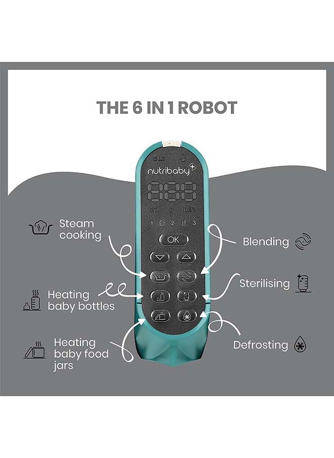 محضر طعام الأطفال من نوتريبابي+ 6 في 1، جهاز طهي بالبخار، خلاط متعدد السرعات، سعة كبيرة، أخضر أوبال، 2 لتر - pzsku/ZBE51B691412FAE839657Z/45/_/1696595752/07336ab8-3bbe-4516-800c-5bc3683d2a08