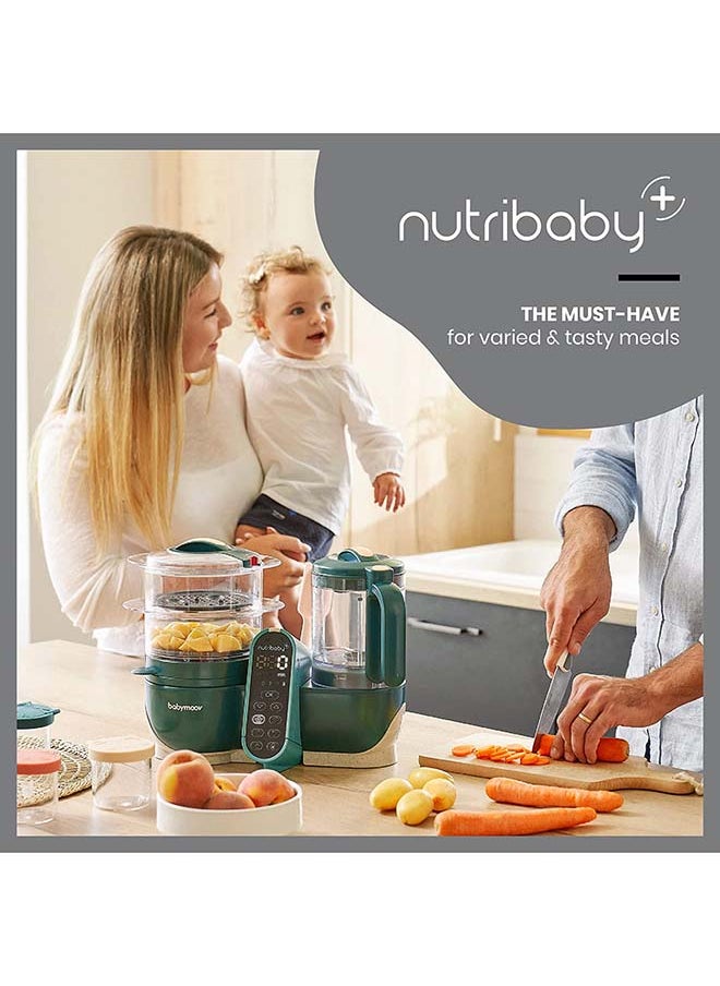 babymoov - Nutribaby(+) 6 - In - 1 Multi - Purpose Baby Food Processor, Steam Cooker, Multi - Speed Blender, Large Capacity, Ideal For Batch Cooking, Warmer, Defroster, Steriliser - Opal Green, 2L - Image 1