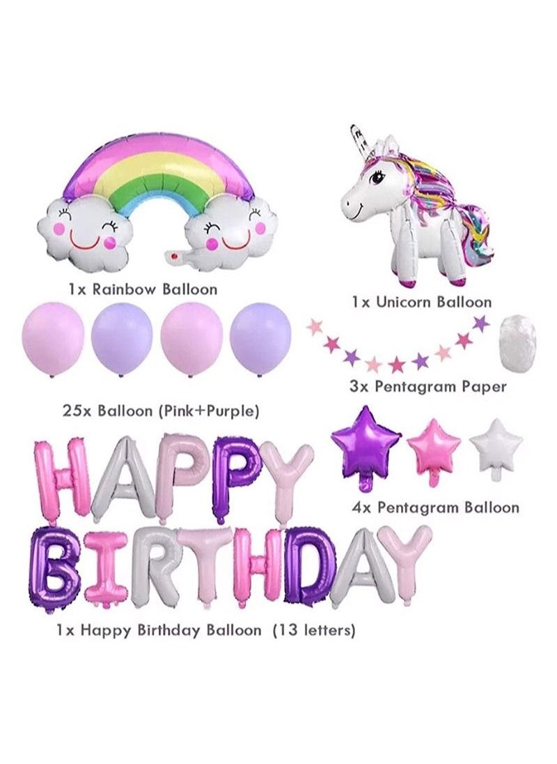 Brain Giggles Brain Giggles Unicorn Theme Birthday Decoration Kit  - Image 2
