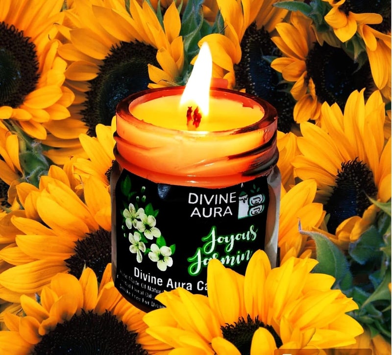 Devino Ora Scented Candles JasminCombo Set of 4 Aroma Soy Wax 4 X 60gms Each Scented Aromatic Strong Fragrance of Vanilla Jasmin Lavender and Rose up to 15 HoureBest Gift for Valentine Day - Image 4